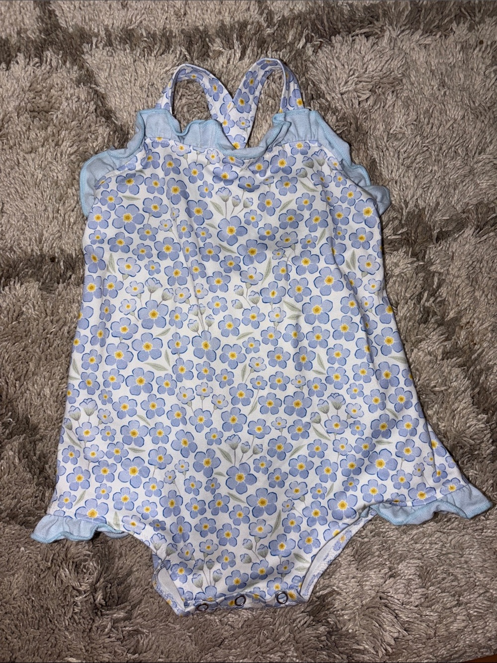 Blue and Yellow Floral Bubble